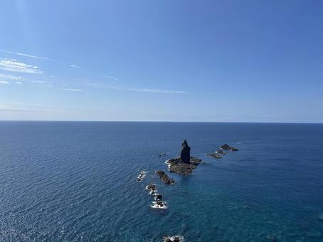 神威岬神威岩 積丹ブルー 夏 神威岬神威岩 積丹ブルー 夏 神威岬,神威岩,積丹半島の写真素材