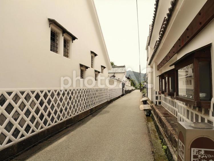萩のなまこ壁の町並みと景観 町並み,山口県,萩市の写真素材