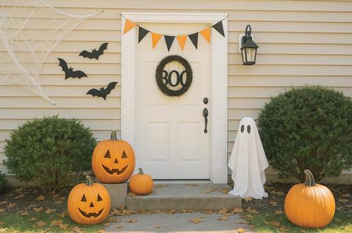 ハロウィンの飾り付け ハロウィンの飾り付けの写真