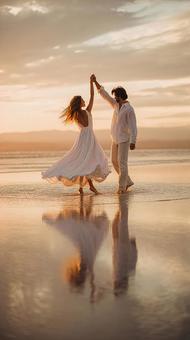 ロマンチックな瞬間の写真