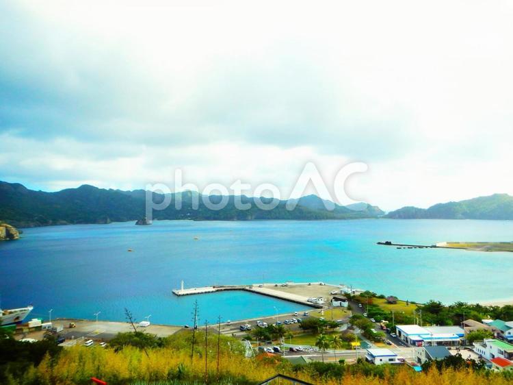 小笠原諸島　父島の海を見下ろす　2 エキゾチック,南国,青の写真素材
