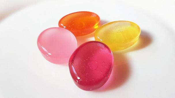 ４種フルーツキャンディー・1 飴,お菓子,キャンディーの写真素材