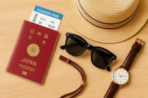 商社マンの旅行アクセサリー・パスポート 商社マンの旅行アクセサリー・パスポートの写真