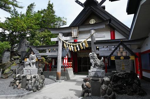 山梨・富士山五合目 小御嶽神社  富士山,五合目,小御嶽神社の写真素材