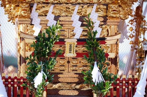 御輿の細部と装飾 御輿の細部と装飾 浜降祭,夏祭り,賑わいの写真素材