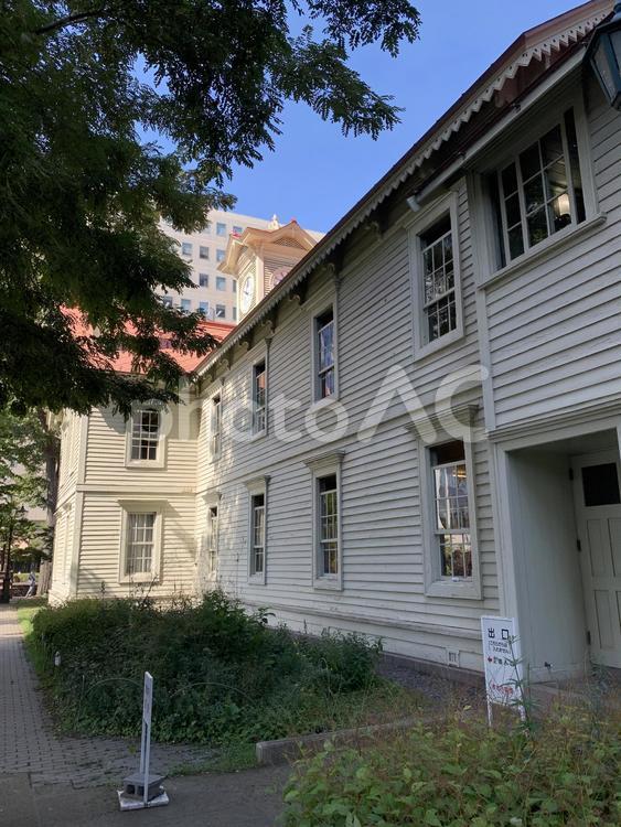 南側から見た9月の札幌市時計台 時計台,札幌,札幌時計台の写真素材