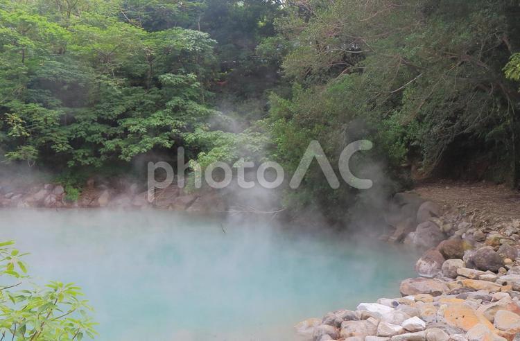台湾　台北市の北投温泉　地熱谷 北投温泉,台湾,台北の写真素材