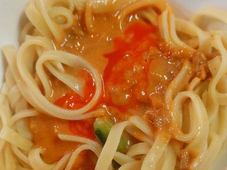 美味そうな汁なし担々麺 食べ物,汁なし担々麺,麺類の写真素材