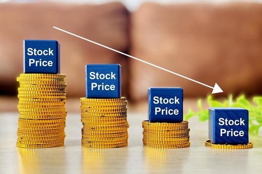  株価の下落イメージ 株,株価,下がるの写真素材
