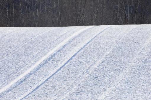 Photo, mound, winter, hokkaido, 