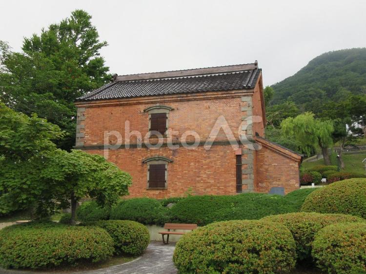 函館　元町公園　旧開拓使函館支庁書籍庫2 函館,元町公園,建物の写真素材