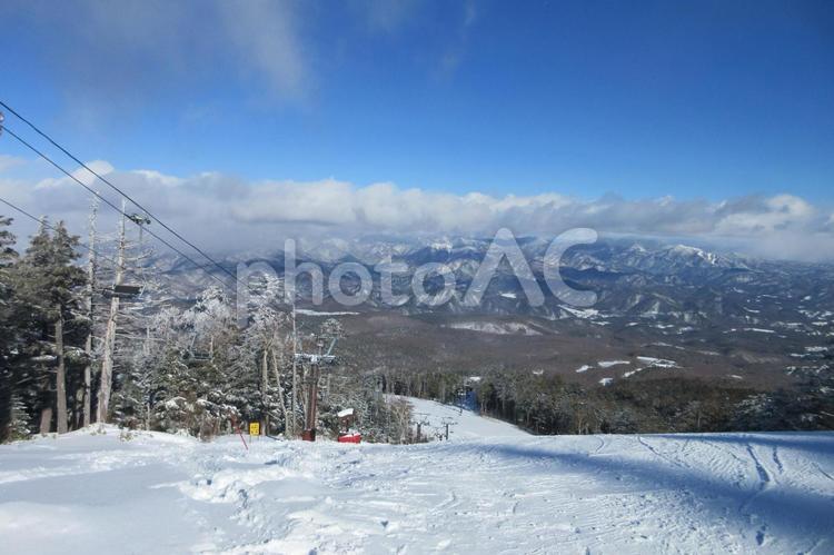 長野県-開田高原マイアスキー場 開田高原,マイア,スキー場の写真素材