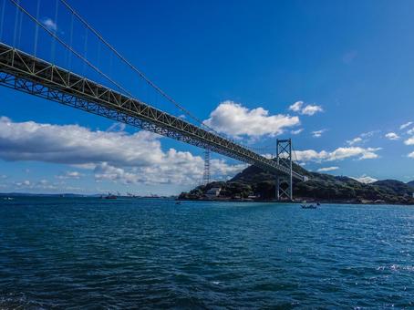 【山口県】下関市・関門海峡 関門海峡,関門橋,下関の写真素材