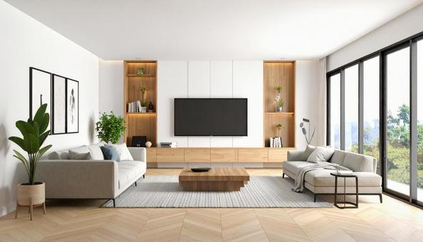 モダンなリビングルームの写真