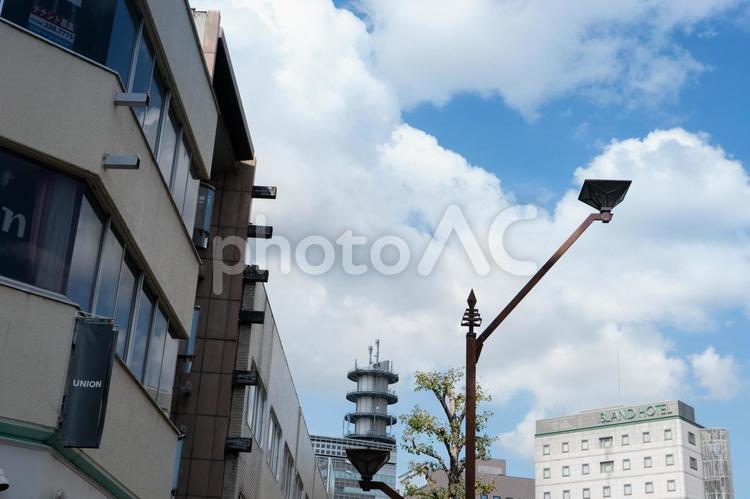 街並みと青空 空,街並み,街の写真素材
