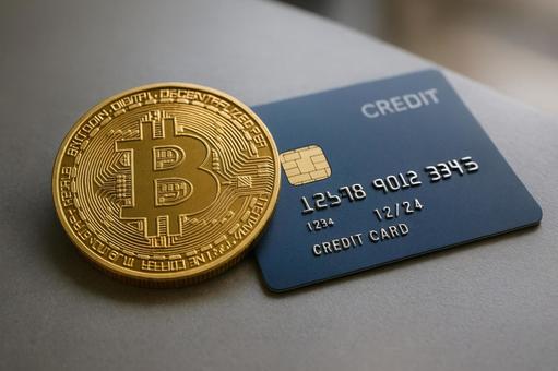 ビットコインとクレジット ビットコインとクレジットの写真