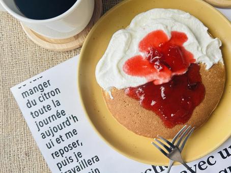 パンケーキ パンケーキ パンケーキ,ケーキ,カフェの写真素材