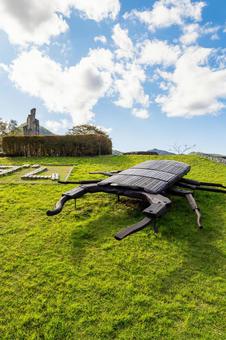 七ヶ宿ダムのモニュメント⑴ ダム,七ヶ宿ダム,モニュメントの写真素材
