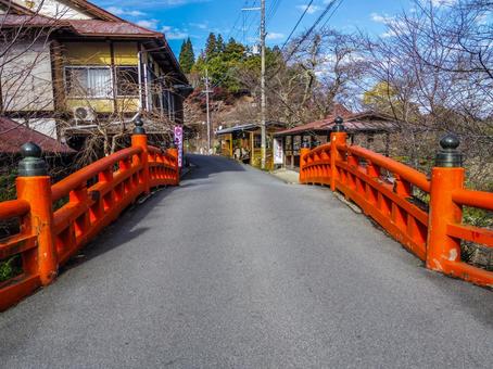 【奈良県】吉野町・大橋 大橋,門前町,吉野町の写真素材