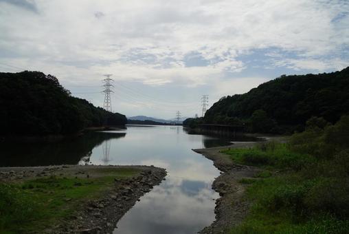 貯水池の風景の写真