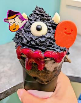 ハロウィンクレープ ハロウィンクレープ クレープ,食べ物,ハロウィンの写真素材