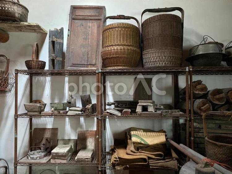 JiadongXiaojia古代の家の台所用品 伝統,キッチン道具,伝統的な建物の写真素材
