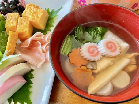 お正月のごちそう 雑煮,正月,お正月の写真素材