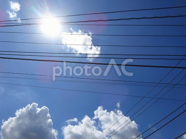 日本の風景・電線 日本,風景,景色の写真素材