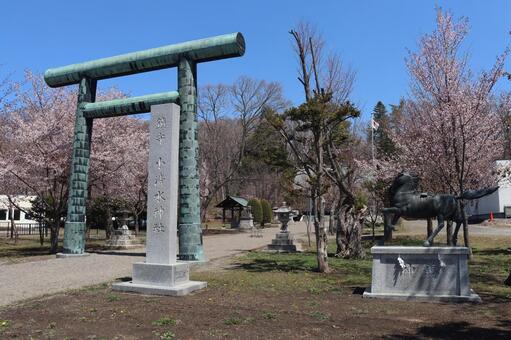 小清水神社 参詣,招魂社,鎮魂の写真素材