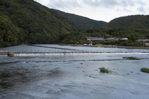嵐山の風景２ 嵐山,京都,桂川の写真素材