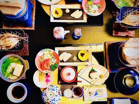 旅館の豪華朝ごはん 旅館の豪華朝ごはん 朝食,旅館,旅の写真素材