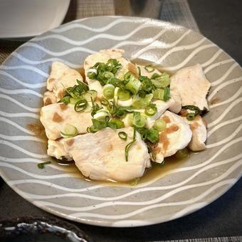 鶏むね肉の梅しそ蒸し 鶏むね肉の梅しそ蒸しの写真