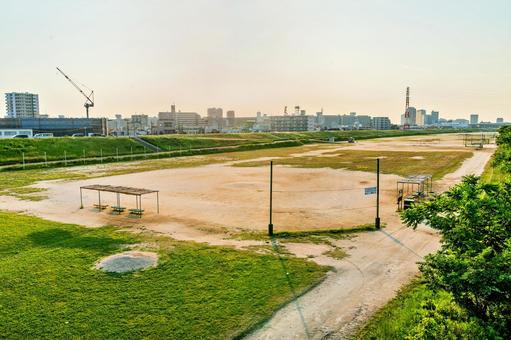 墨田区 墨田野球場Ａ面（東京） 墨田区,墨田野球場,野球場の写真素材