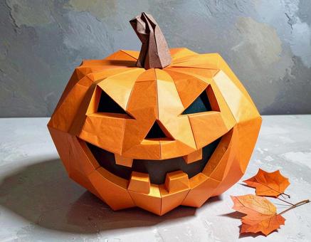 ハロウィン ペーパークラフト カボチャ ハロウィン ペーパークラフト カボチャ ハロウィン,ペーパークラフト,カボチャの写真素材