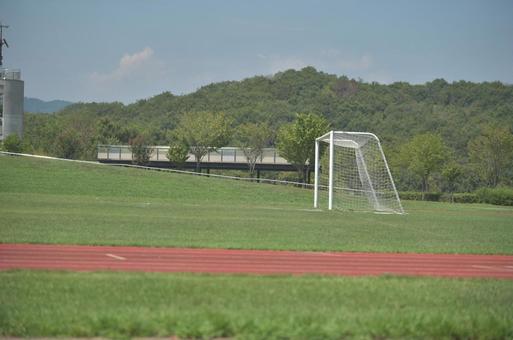 サッカーグラウンド② サッカーグラウンド② サッカーグラウンド,グラウンド,夏の写真素材
