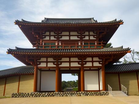 多賀城外郭南門 多賀城外郭南門 門,伝統的建造物,平安の写真素材