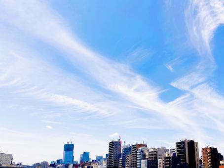 夏空 夏空 夏空,雲,白の写真素材
