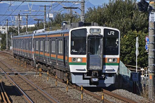 ２１１系　電車 鉄道,電車,線路の写真素材