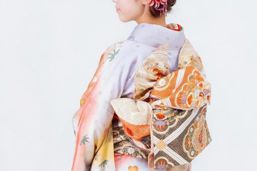 振袖を着た女性 振袖を着た女性 晴れ着,成人の日,成人の写真素材