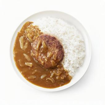 カレーライス ハンバーグ カレーライス ハンバーグの写真