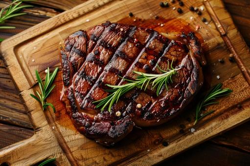 ジューシーな1ポンドステーキ肉の写真