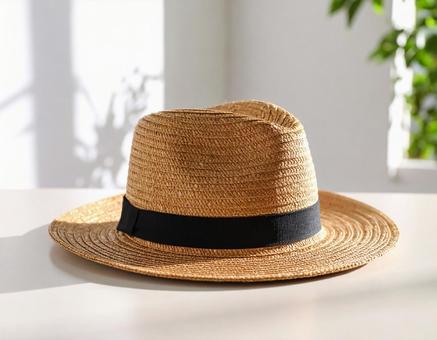 麦わら帽子と日差しの写真