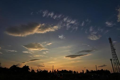 夕焼け 2025/7/16 夕焼け 2025/7/16 夕焼け,夕暮れ,夕方の写真素材