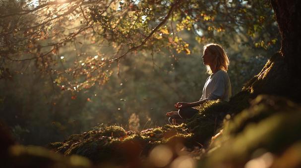 自然と一体になる瞑想時間 自然と一体になる瞑想時間の写真