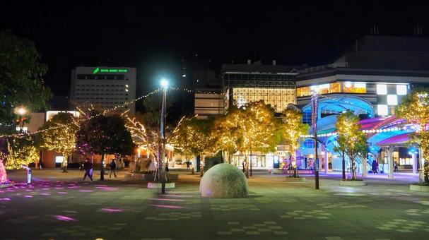 海浜幕張駅前クリスマス・千葉市幕張新都心 クリスマス,イルミネーション,冬の写真素材