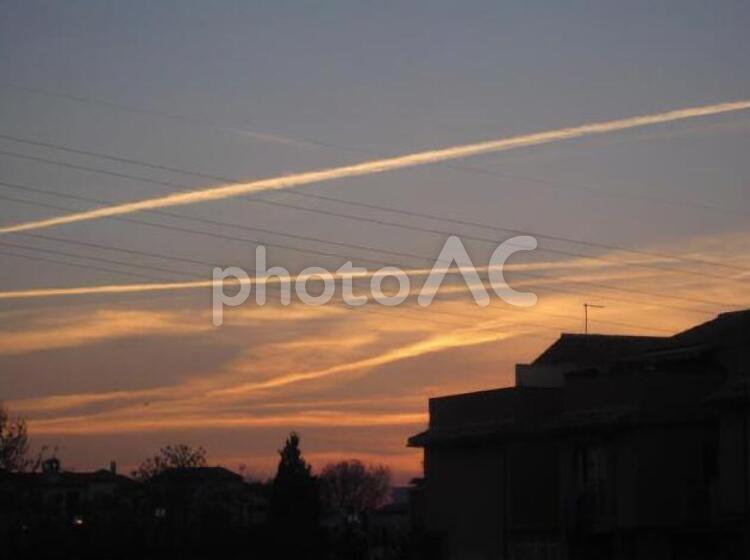 夕焼け５ スペイングラナダ夕焼けの写真素材