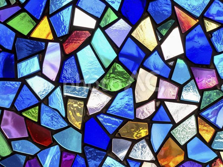 ステンドグラス　背景　生成AI　 ステンドグラス,ガラス,模様の写真素材