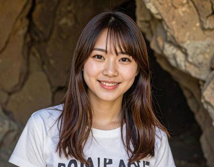 洞窟を見に来ましたの写真