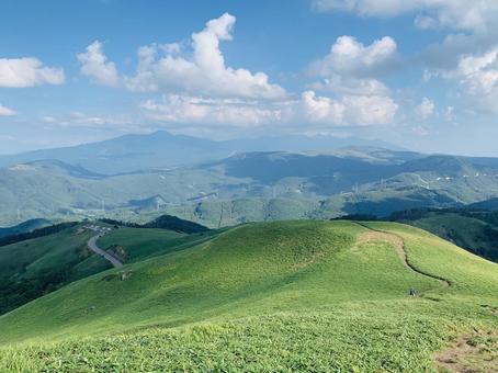 頂きの景色 山,自然,登山の写真素材