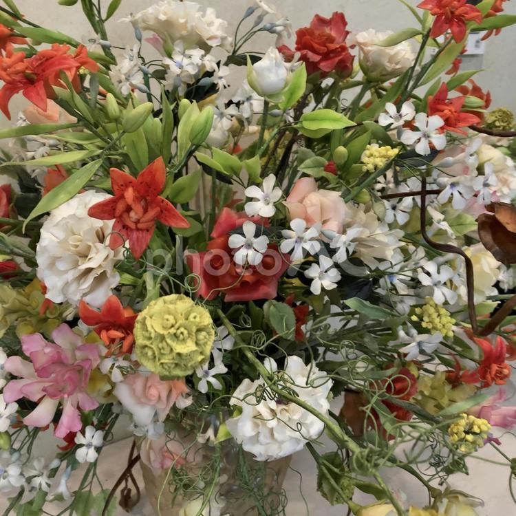 カラフル　多種　お花　花瓶 カラフル,多種,フラワーの写真素材